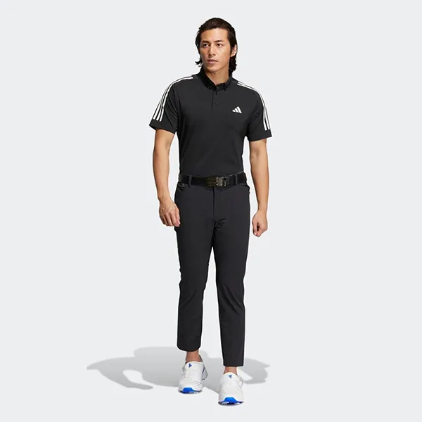 Áo Polo Nam Adidas Three Stripes Short Sleeved Stretch Button Down HT6862 Màu Đen Size S