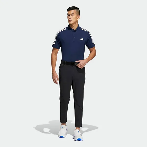 Áo Polo Nam Adidas Three Stripes Short Sleeved Stretch Button Down HT6863 Màu Navy Size L