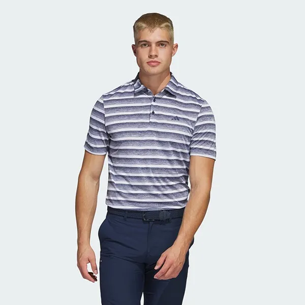 Áo Polo Nam Adidas Two Color Striped Navy / White HS7579 Màu Xanh Kẻ Trắng Size S
