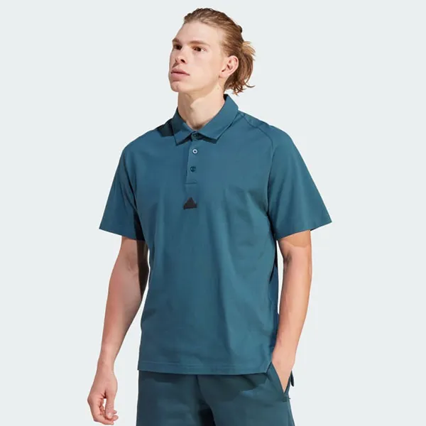 Áo Polo Nam Adidas ZNE Premium Polo Shirt IJ6134 Màu Xanh Băng Size L