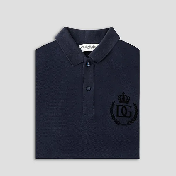 Áo Polo Nam Dolce & Gabbana D&G With Logo Printed G8QO4T G7I7Q B3681 Màu Xanh Navy Size 44 - Thời trang - Vua Hàng Hiệu