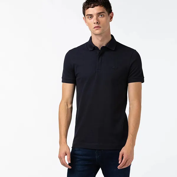 Áo Polo Nam Lacoste Men's Regular Fit Paris Shirt PH552E HDE Màu Xanh Đen Size 4