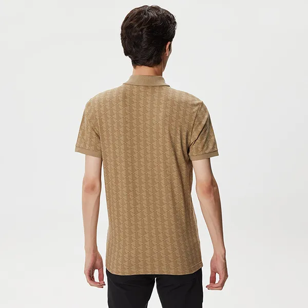 Áo Polo Nam Lacoste Monogram Cotton Slim Fit PH2410.10C Màu Nâu Size 4 - Thời trang - Vua Hàng Hiệu