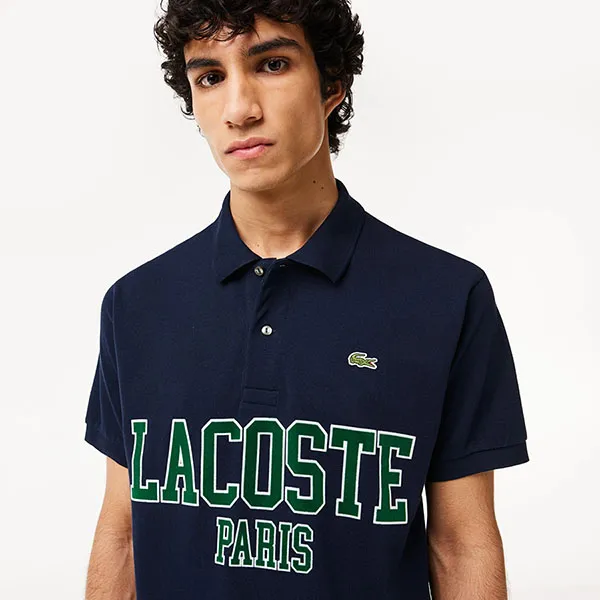 Áo Polo Nam Lacoste Original L.12.12 Piqué Polo Shirt PH7419 166 Màu Xanh Navy Size 3