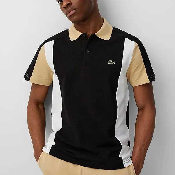 Áo Polo Nam Lacoste Regular Colourblock Pique PH1302 IKH Phối Màu Size 4