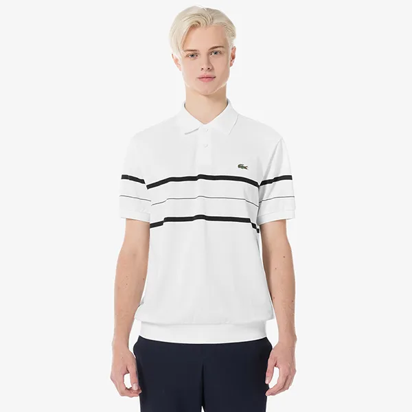 Áo Polo Nam Lacoste Regular Fit PH196E 001 Màu Trắng Size 3