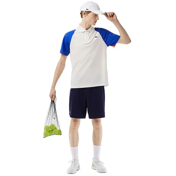 Áo Polo Nam Lacoste Tennis Recycled Polyester DH5042 9TG Màu Trắng Phối Xanh Size 3 - Thời trang - Vua Hàng Hiệu