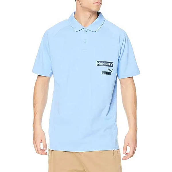 Áo Polo Nam Puma Manchester City MCFC Casuals 767735-22 Màu Xanh Dương Size S