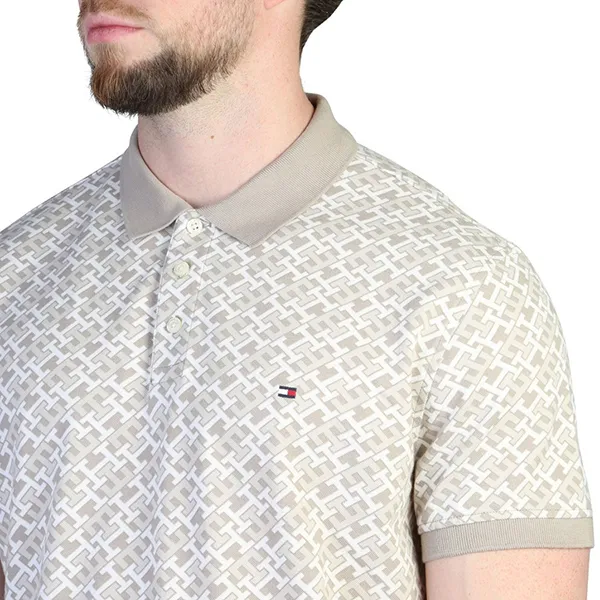 Áo Polo Nam Tommy Hilfiger Họa Tiết MW0MW30806_AEP Màu Be Size M - Thời trang - Vua Hàng Hiệu