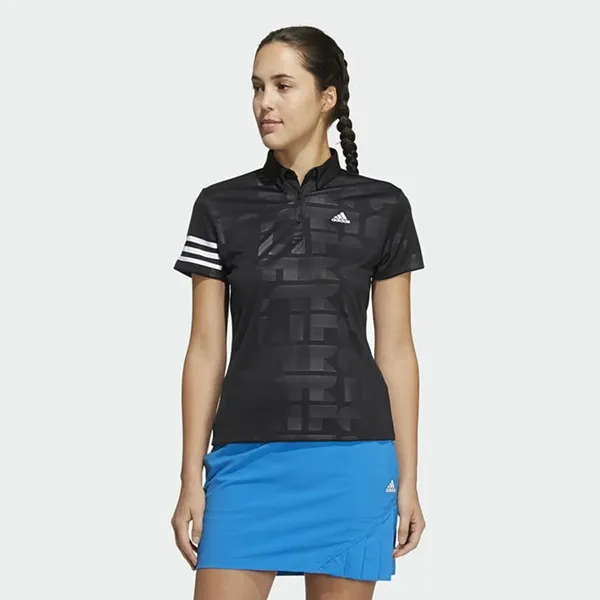 Áo Polo Nữ Adidas Aeroready Debossed Shirt HA0230 Màu Đen Size S