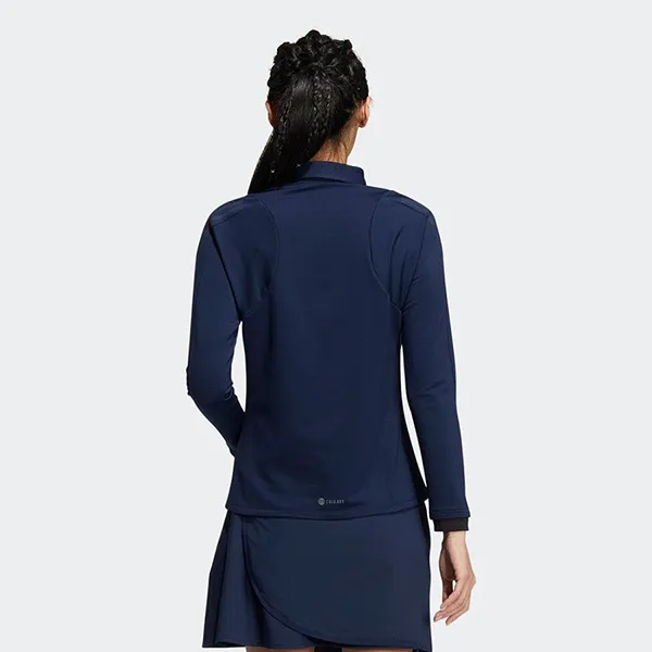 Áo Polo Nữ Adidas Golf Cold.Rdy Warm Long Sleeve Stretch Button Down Shirt HG1721 Màu Xanh Navy Size S