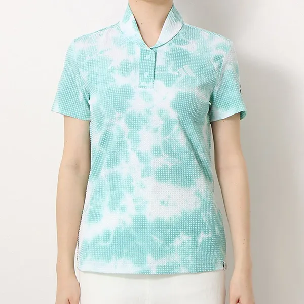 Áo Polo Nữ Adidas Play Green Spray Dyed Short Sleeved Shawl Collar HC7916 Màu Xanh Nhạt Size M