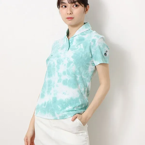Áo Polo Nữ Adidas Play Green Spray Dyed Short Sleeved Shawl Collar HC7916 Màu Xanh Nhạt Size M