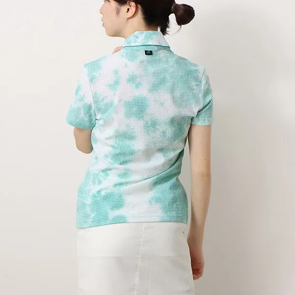 Áo Polo Nữ Adidas Play Green Spray Dyed Short Sleeved Shawl Collar HC7916 Màu Xanh Nhạt Size M