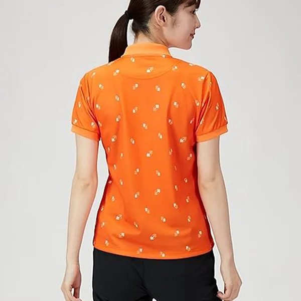 Áo Polo Nữ Puma Golf Drycell Golf 3D Logo AOP Short Sleeve Shirt 930561_03 Màu Cam Size M
