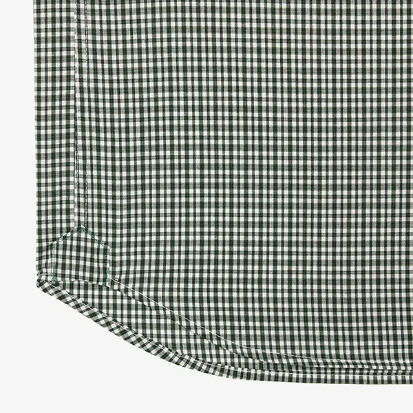 Áo Sơ Mi Cộc Tay Nam Lacoste Men's Short Sleeve Shirt With Checkered Pattern CH3753-10 Màu Xanh Lá Size 36