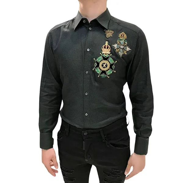 Áo Sơ Mi Nam Dolce & Gabbana D&G Gold G9BM9Z Shirt Màu Xanh Size 38 - Thời trang - Vua Hàng Hiệu
