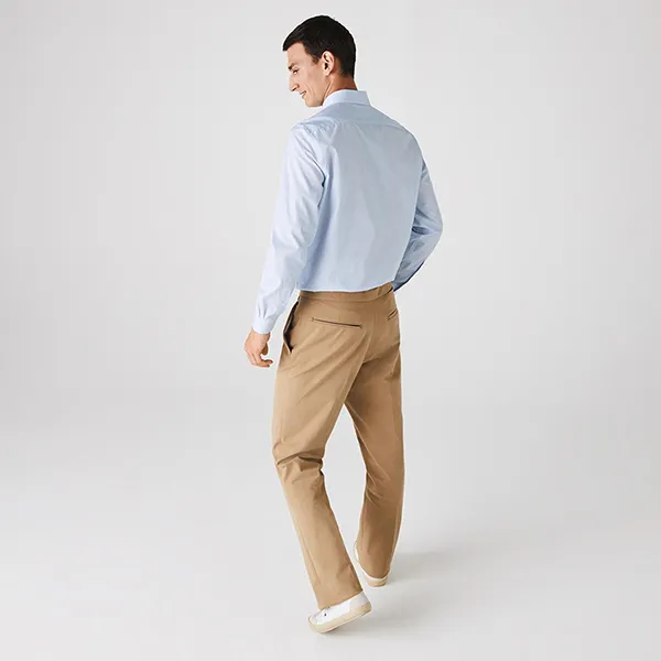 Áo Sơ Mi Nam Lacoste Men's Regular Fit Checkered Premium Cotton Poplin Shirt CH2974.F6Z Màu Xanh Nhạt Size 38 - Thời trang - Vua Hàng Hiệu