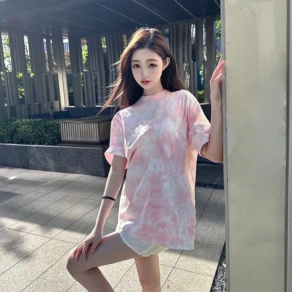 Áo Thun 13 De Marzo Tiedye Gradient T-Shirt Light Pink Màu Hồng Size S