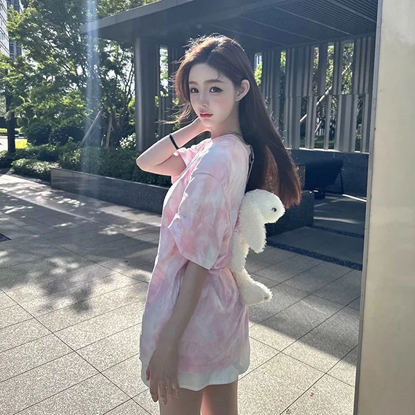 Áo Thun 13 De Marzo Tiedye Gradient T-Shirt Light Pink Màu Hồng Size S