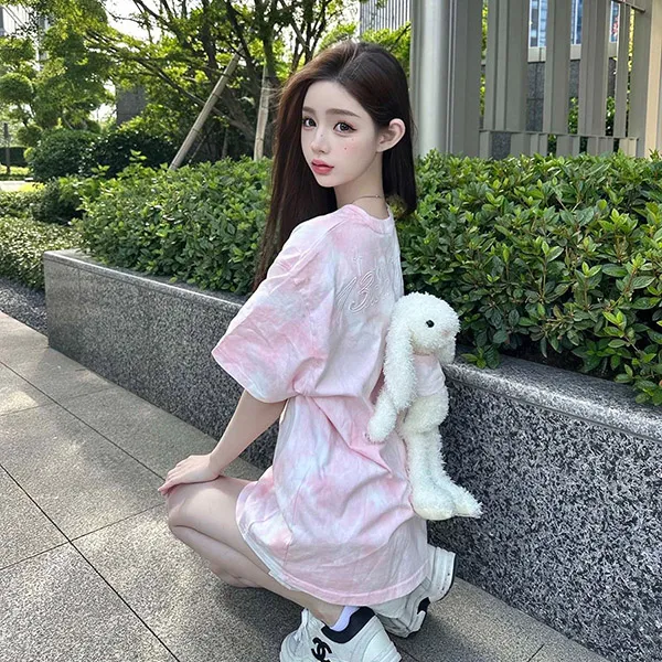 Áo Thun 13 De Marzo Tiedye Gradient T-Shirt Light Pink Màu Hồng Size S