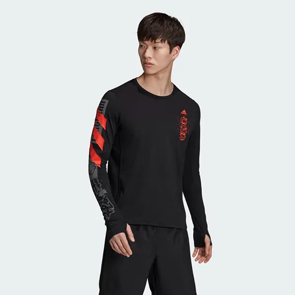 Áo Thun Dài Tay Nam Adidas Fast Graphic Tee T-Shirt FJ5000 Màu Đen Size S - Thời trang - Vua Hàng Hiệu