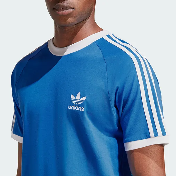 Áo Thun Nam Adidas 3 Sọc Classics Adicolor T-Shirt IN7745 Màu Xanh Da Trời Size S