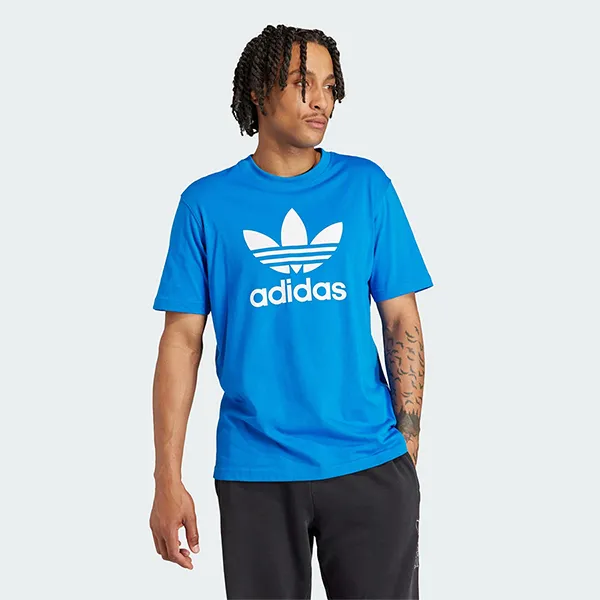 Áo Thun Nam Adidas Adicolor Trefoil Tee T-Shirt IR8010 Màu Xanh Dương Size S