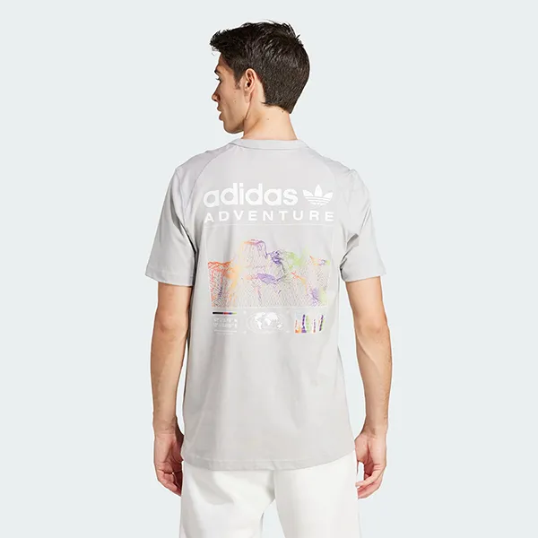 Áo Thun Nam Adidas Adventure Graphic Tee T-Shirt IL5166 Màu Ghi Size XS - Thời trang - Vua Hàng Hiệu