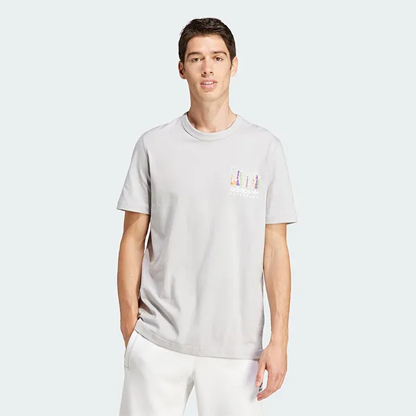 Áo Thun Nam Adidas Adventure Graphic Tee T-Shirt IL5166 Màu Ghi Size XS - Thời trang - Vua Hàng Hiệu