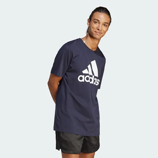Áo Thun Nam Adidas Big Logo Single Jersey Essentials T-Shirt IC9348 Màu Xanh Đen Size M - Thời trang - Vua Hàng Hiệu