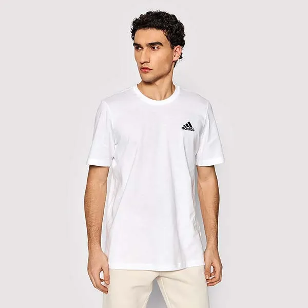 Áo Thun Nam Adidas Essentials Embroidered Small Logo T-Shirt GK9640 Màu Trắng Size M - Thời trang - Vua Hàng Hiệu