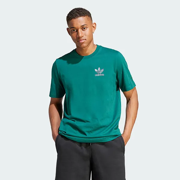 Áo Thun Nam Adidas Graphic Blur Trefoil Tshirt IL5142 Màu Xanh Lá Size S - Thời trang - Vua Hàng Hiệu