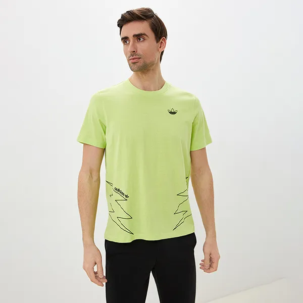 Áo Thun Nam Adidas Lightning Tee T-Shirt HE4718 Màu Xanh Lá Size S
