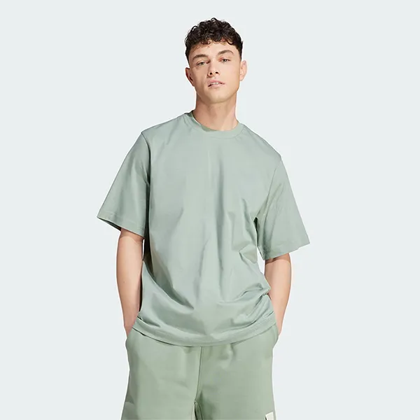 Áo Thun Nam Adidas Lounge Tee T-Shirt IC4105 Màu Xanh Nhạt Size XS