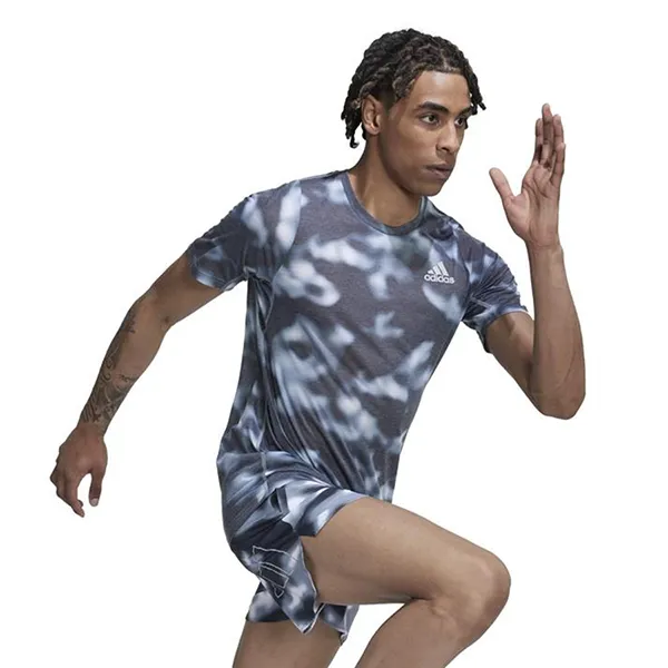 Áo Thun Nam Adidas M Run Icons Aop T-Shirt HM1216 Màu Xanh Xám Size S - Thời trang - Vua Hàng Hiệu