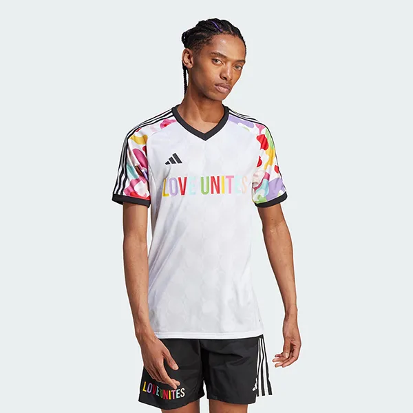 Áo Thun Nam Adidas Pride Pre-Match Jersey Tshirt HY5899 Màu Trắng Size S