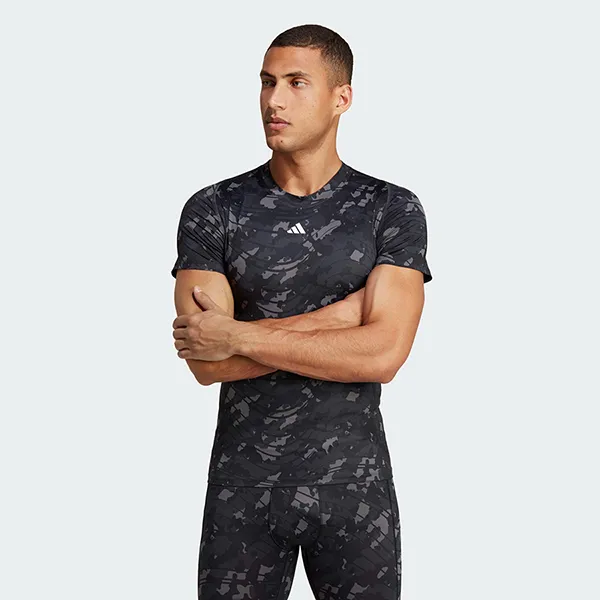 Áo Thun Nam Adidas TF Aop Tee Tshirt HS9811 Màu Đen Size M