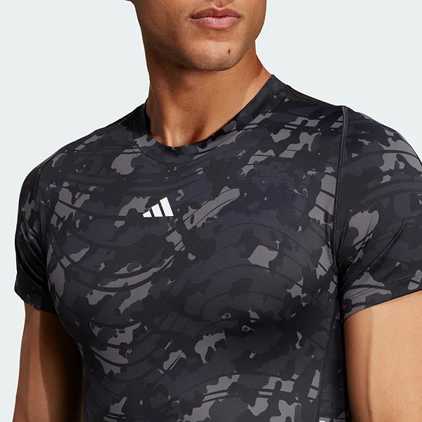 Áo Thun Nam Adidas TF Aop Tee Tshirt HS9811 Màu Đen Size M