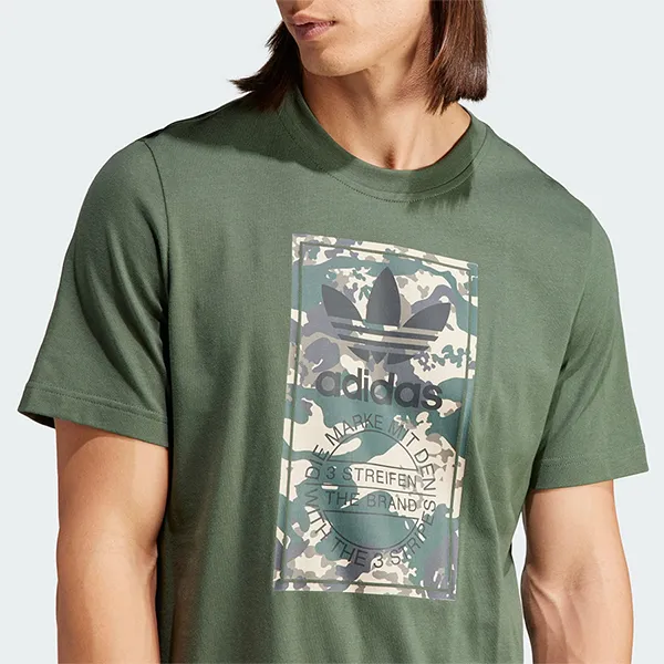 Áo Thun Nam Adidas Tongue Label Camouflage Graphic T-Shirt IU4684 Màu Xanh Lá Cây Size S - Thời trang - Vua Hàng Hiệu