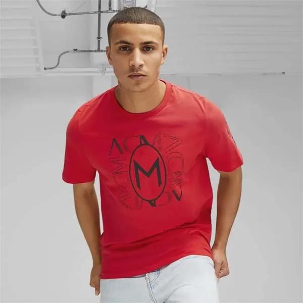 Áo Thun Nam Puma AC Milan FtblCore Graphic T-Shirt 772314-01 Màu Đỏ Size XL - Thời trang - Vua Hàng Hiệu
