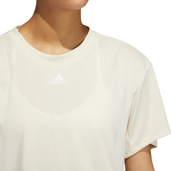 Áo Thun Nữ Adidas Aeroready 3 Colors Training T-Shirt H51186 Màu Kem Size XL