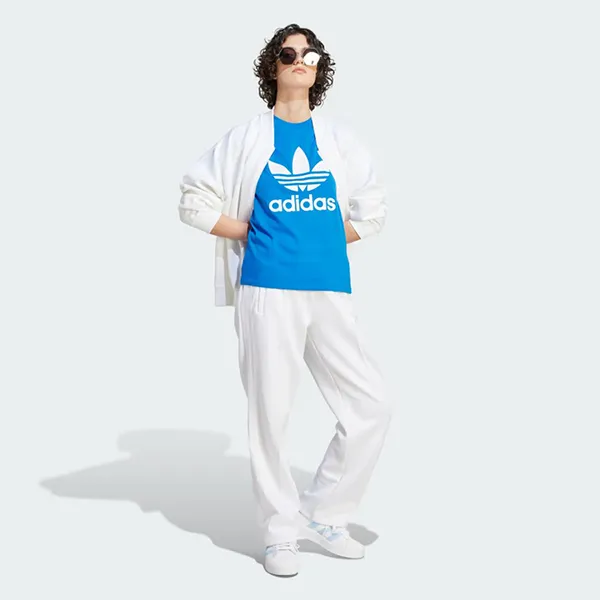Áo Thun Nữ Adidas Ba Lá Classics Adicolor IK4037 Màu Xanh Da Trời - Thời trang - Vua Hàng Hiệu