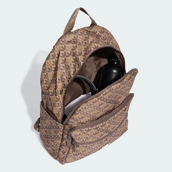 Balo Adidas Monogram Backpack IU0010 Màu Nâu Họa Tiết