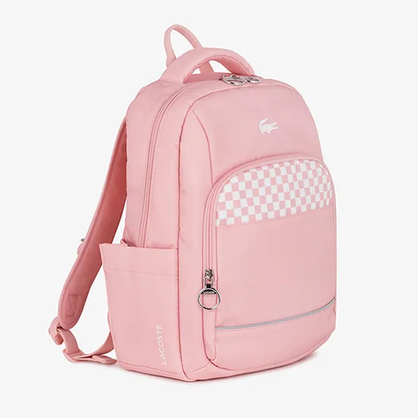 Balo Lacoste Trẻ Em NH4317PF M30 Màu Hồng Caro - Túi xách - Vua Hàng Hiệu