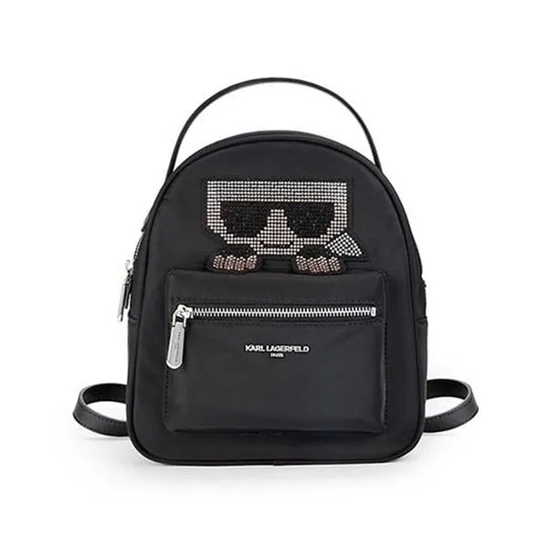 Balo Nữ Karl Lagerfeld Paris Women's Black Amour Logo Backpack Màu Đen