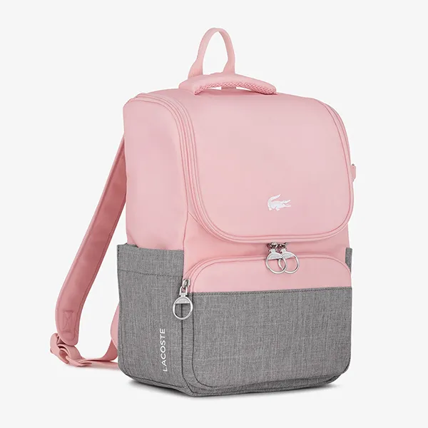 Balo Trẻ Em Lacoste Nymphea Gris Chine NH4318PF M32 Màu Hồng Xám - Túi xách - Vua Hàng Hiệu