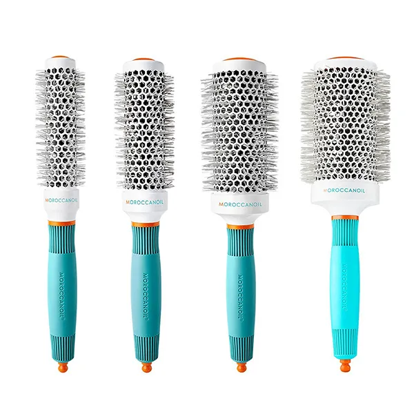 Bộ Lược Tròn Gốm Tạo Kiểu Moroccanoil Ceramic Round Brush Màu Xanh Size 25 - 35- 45 - 55 (mm) - Lược & Bàn chải tóc - Vua Hàng Hiệu
