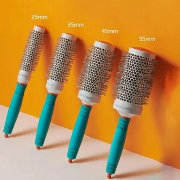 Bộ Lược Tròn Gốm Tạo Kiểu Moroccanoil Ceramic Round Brush Màu Xanh Size 25 - 35- 45 - 55 (mm) - Lược & Bàn chải tóc - Vua Hàng Hiệu