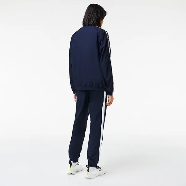 Bộ Quần Áo Thể Thao Nam Lacoste Men's Sport Logo Stripe Tennis Sweatsuit WH9404 - 423 Màu Xanh Navy Size 2